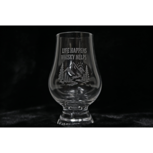 Gepersonaliseerd Glencairn whiskyglas met gravering tekst, logo of foto